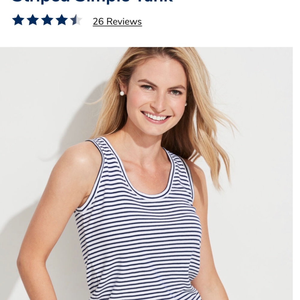 Vineyard Vines Striped Simple Tank M